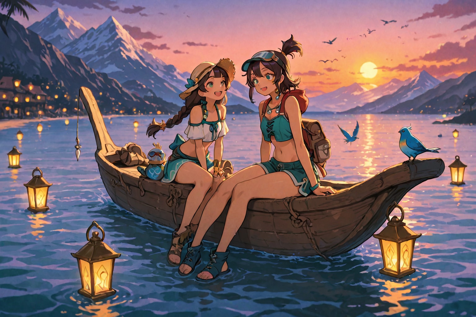 湖にて | の人気AIイラスト・グラビア