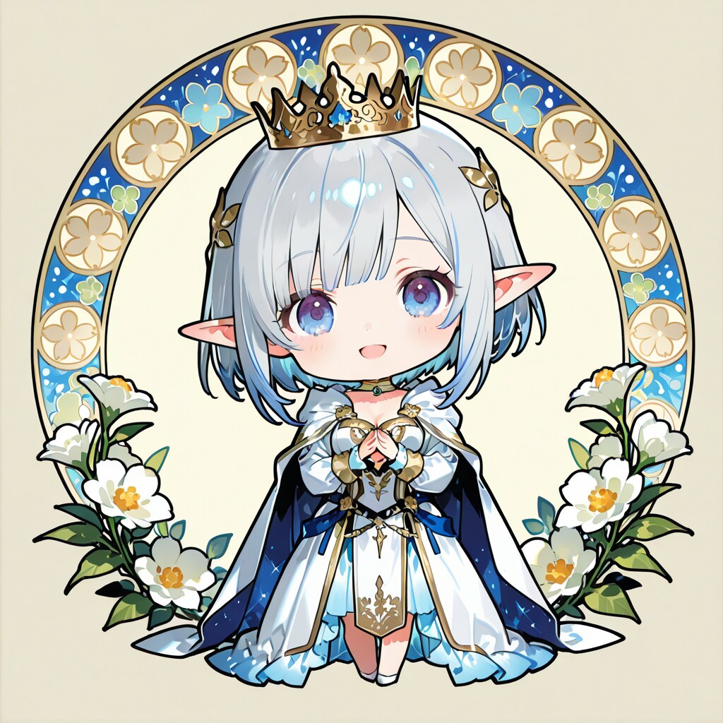ちびちび銀エルフ姫
