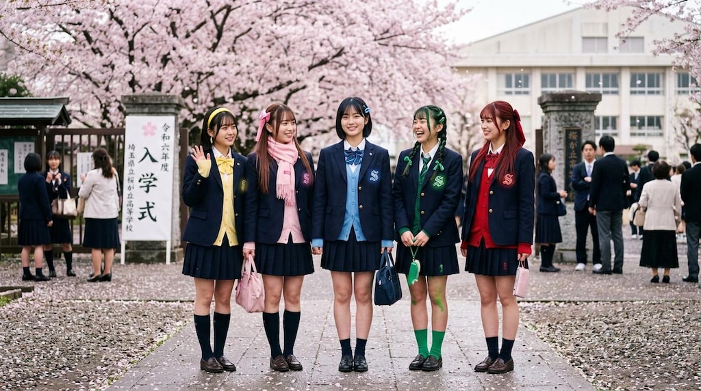 入学式（戦隊ヒロイン風）