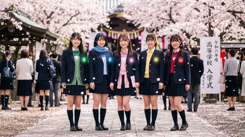 入学式（戦隊ヒロイン風）