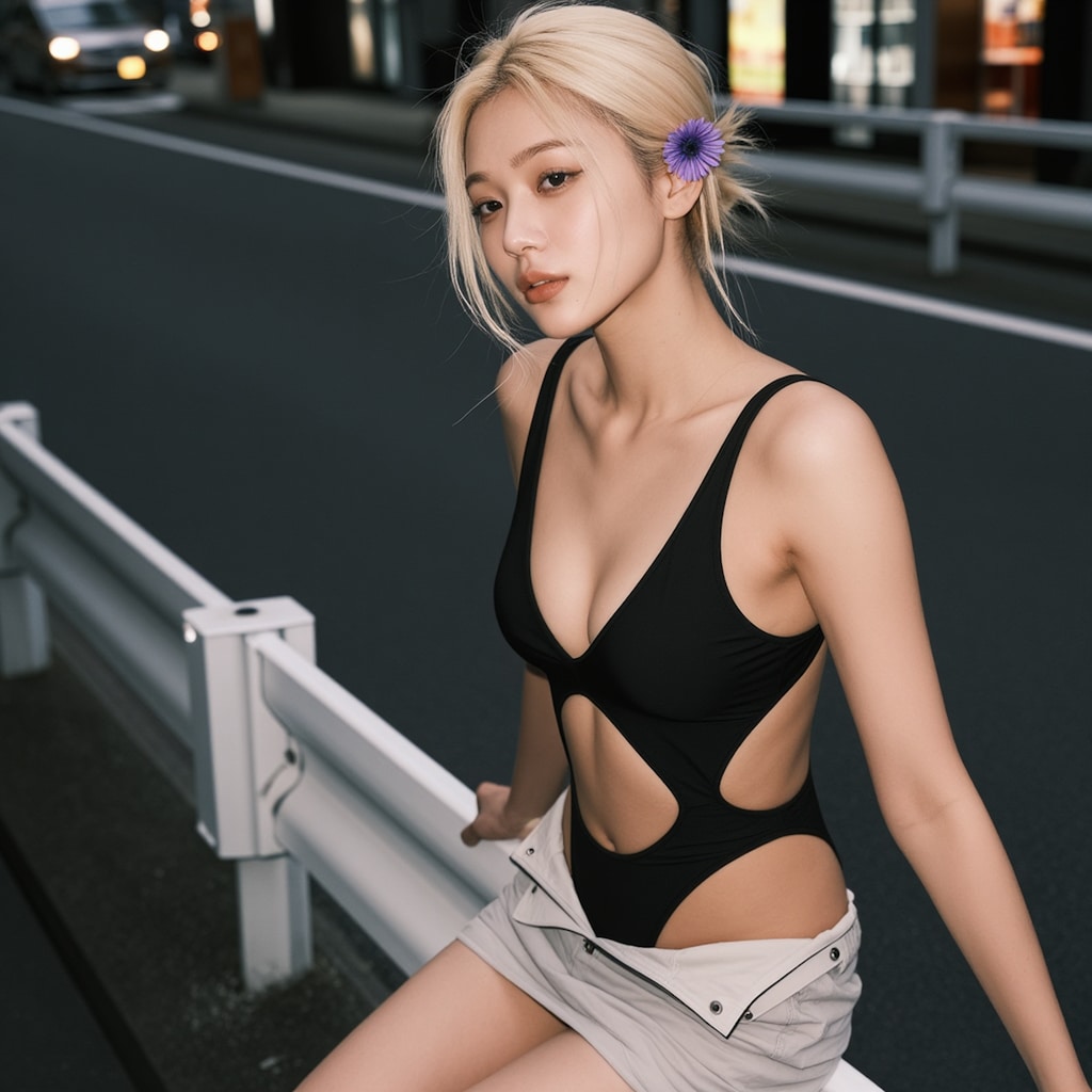 路上で