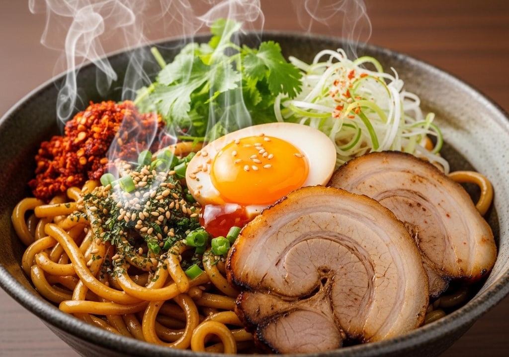 今日の油そば(汁なしラーメン)