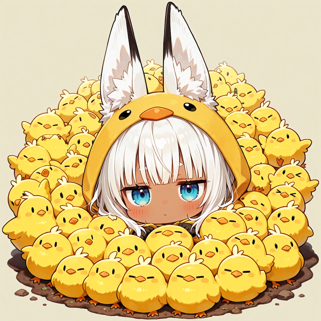 ひよこと白狐ちゃん