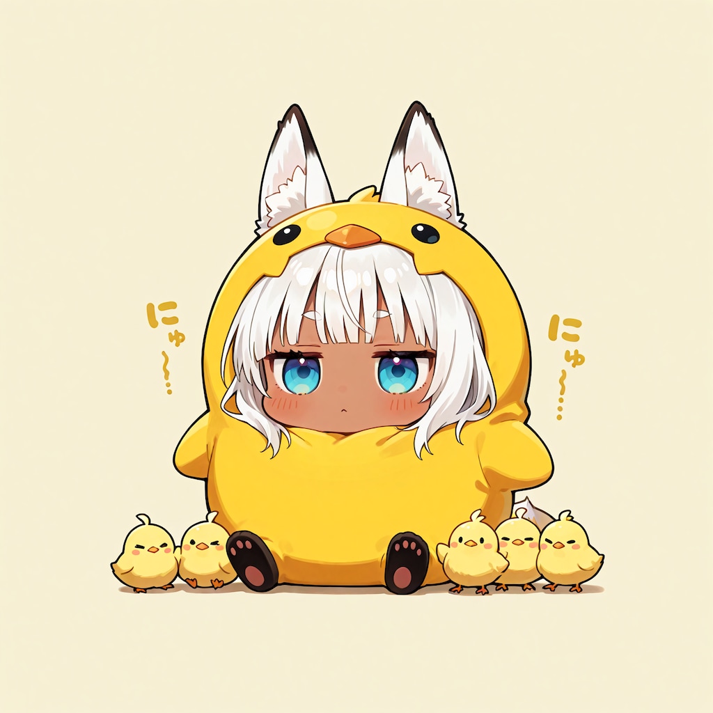 ひよこと白狐ちゃん