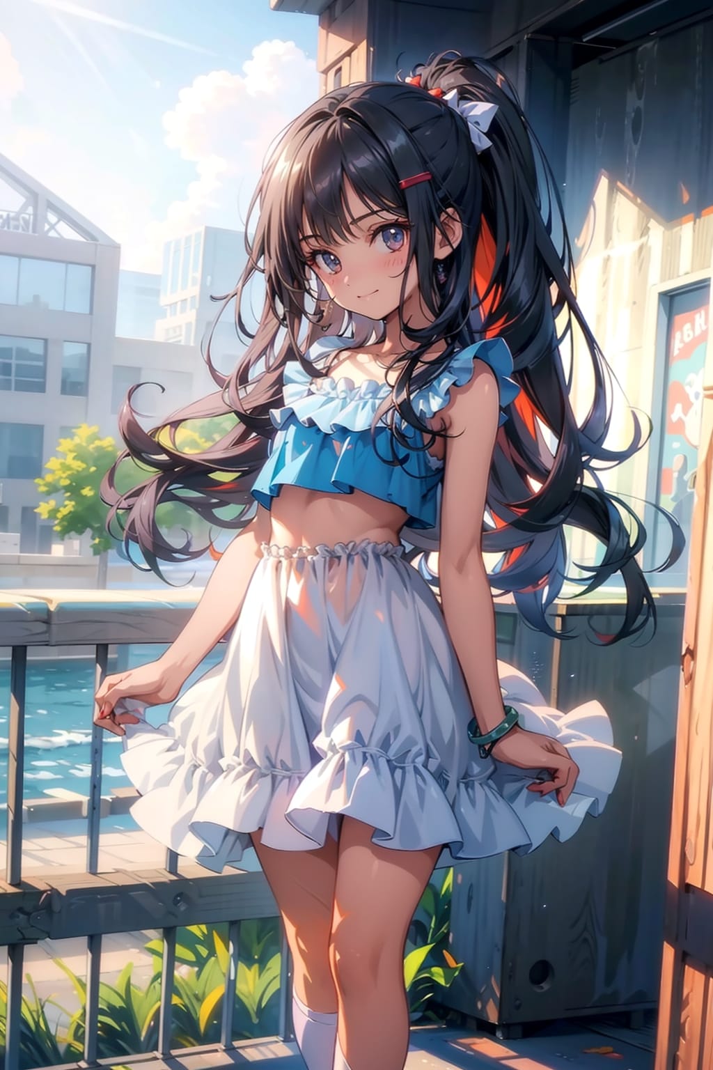 お洒落をしてる小さな姪っ子