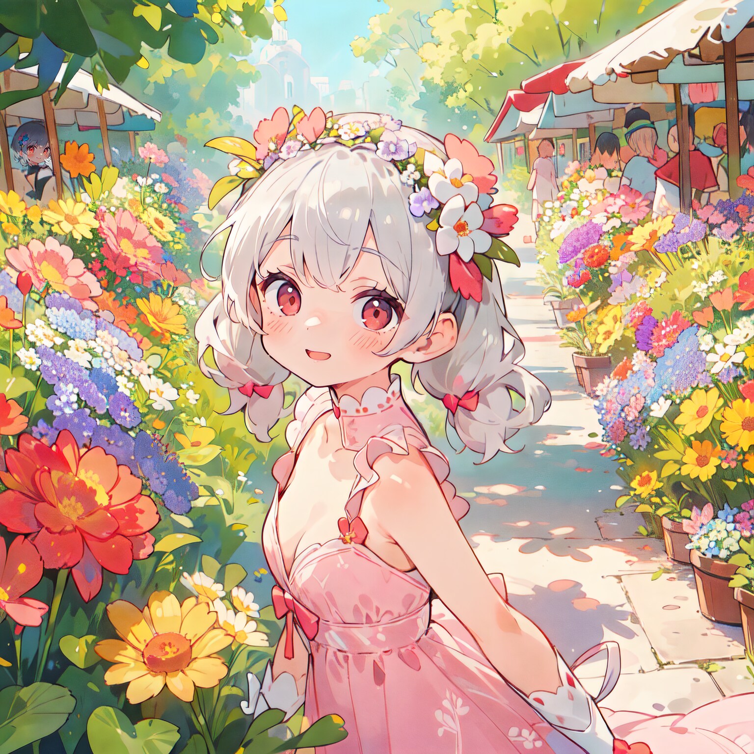 銀髪ツインテちゃん