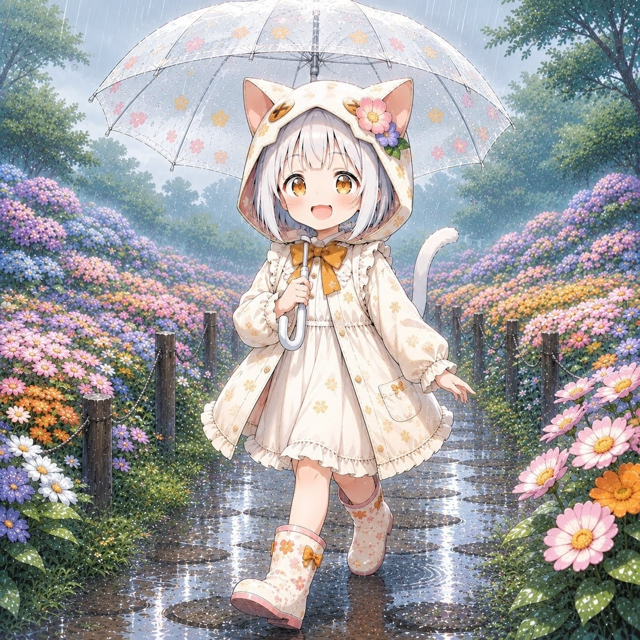雨の日のお散歩