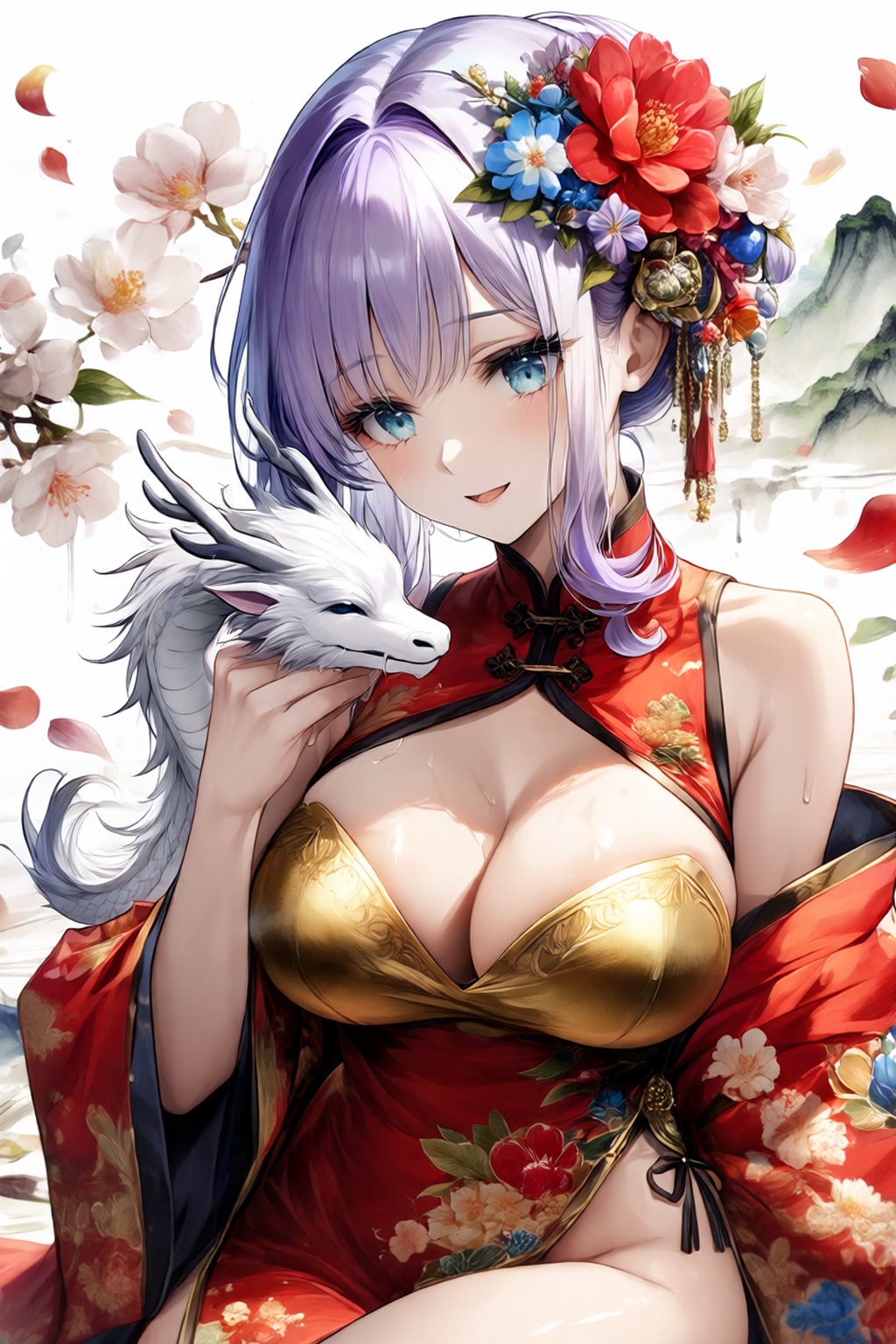 生まれたての白龍と中華っ娘♪