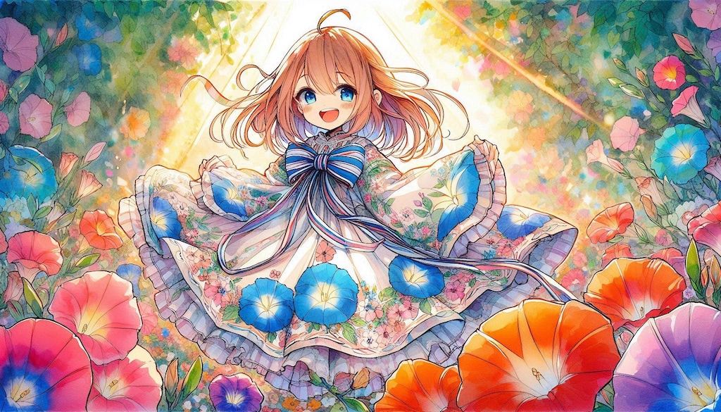 踊るアサガオ