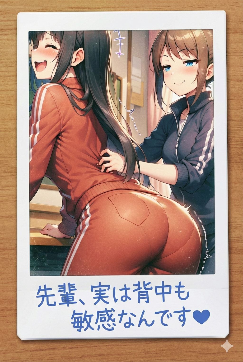 「先輩、チェキ出来ましたよ！ここにこうやってこう書いて…完成！」「な、何書いてるの？！それ絶対に誰にも見せたらダメだからね！」