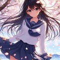 桜の花道（白シャツ） 9枚目