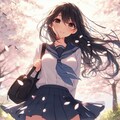 桜の花道（白シャツ） 7枚目