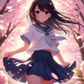 桜の花道（白シャツ） 3枚目