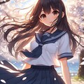 桜の花道（白シャツ） 6枚目