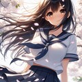 桜の花道（白シャツ） 5枚目