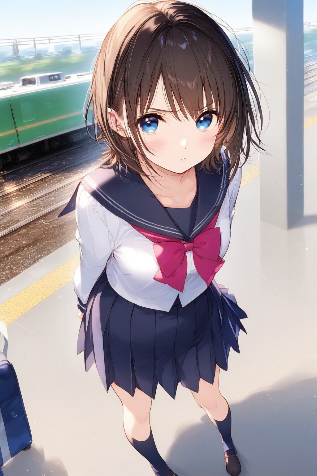 電車が来ない！ | の人気AIイラスト・グラビア