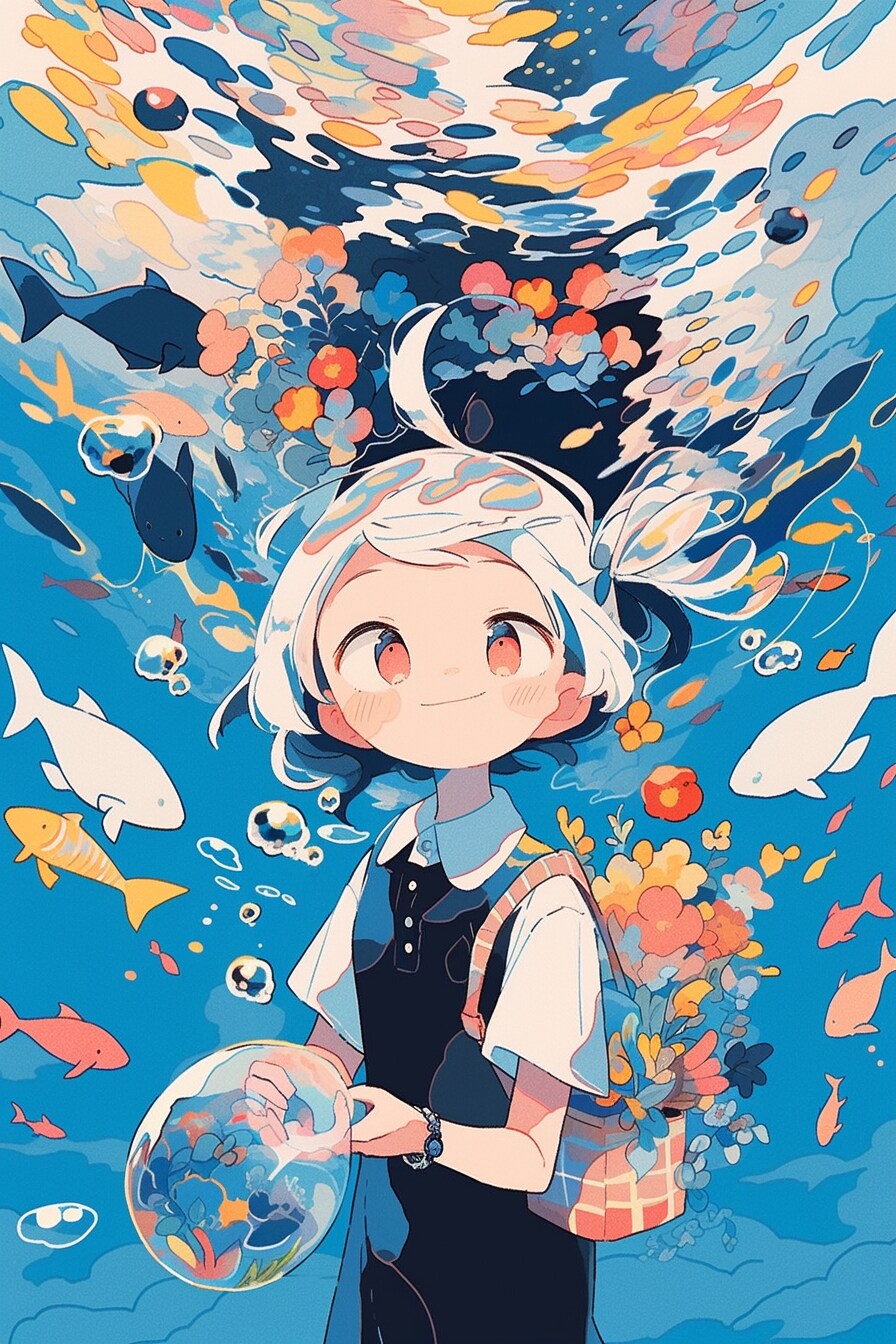 水の中のでもにっこり姉さん