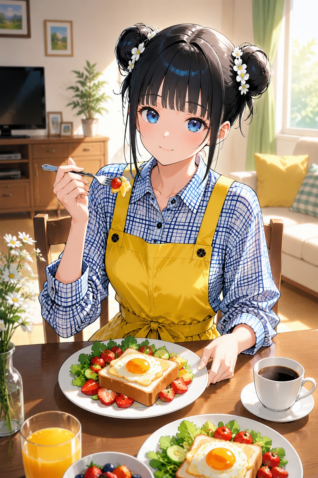 おだんごちゃん🍡✨と朝ごはん🍚✨　8/6 | の人気AIイラスト・グラビア