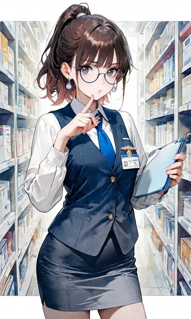 資料を探すOLさん | の人気AIイラスト・グラビア