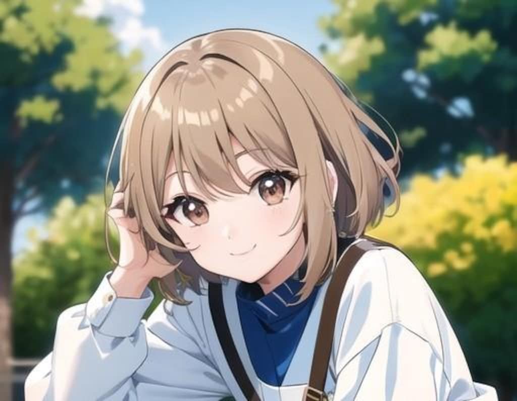 公園短髪娘