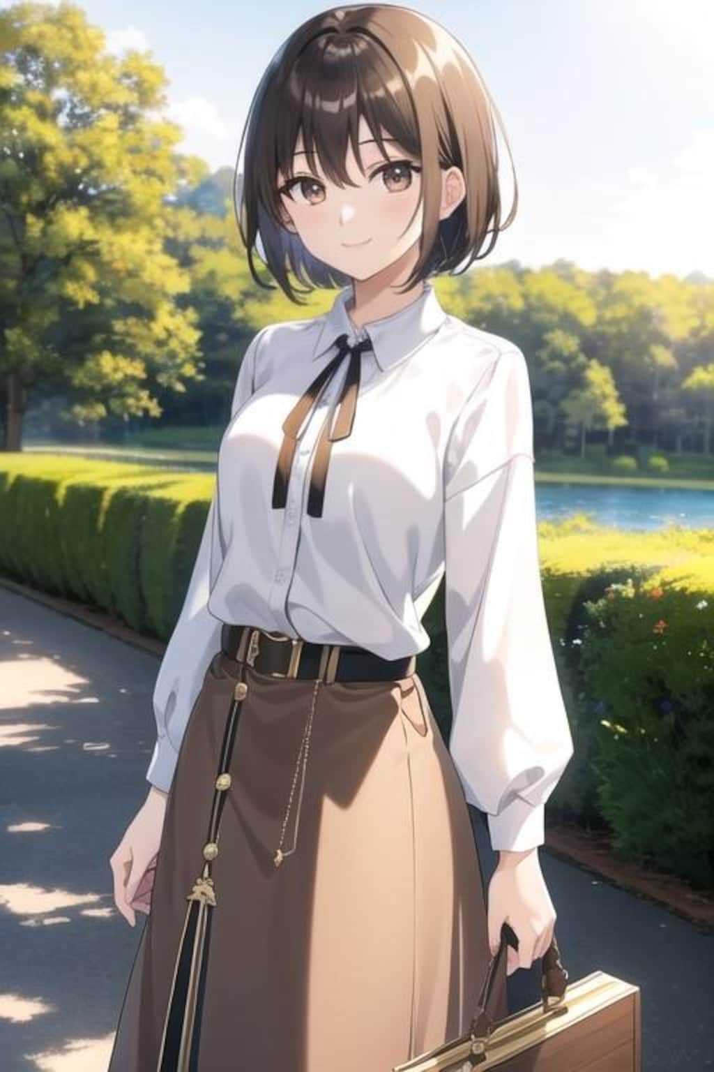 公園短髪娘