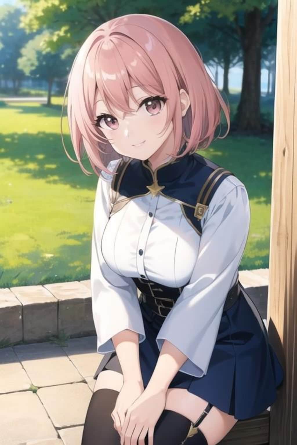 公園短髪娘