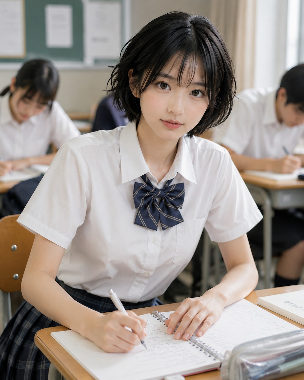 お昼の美人学生さん