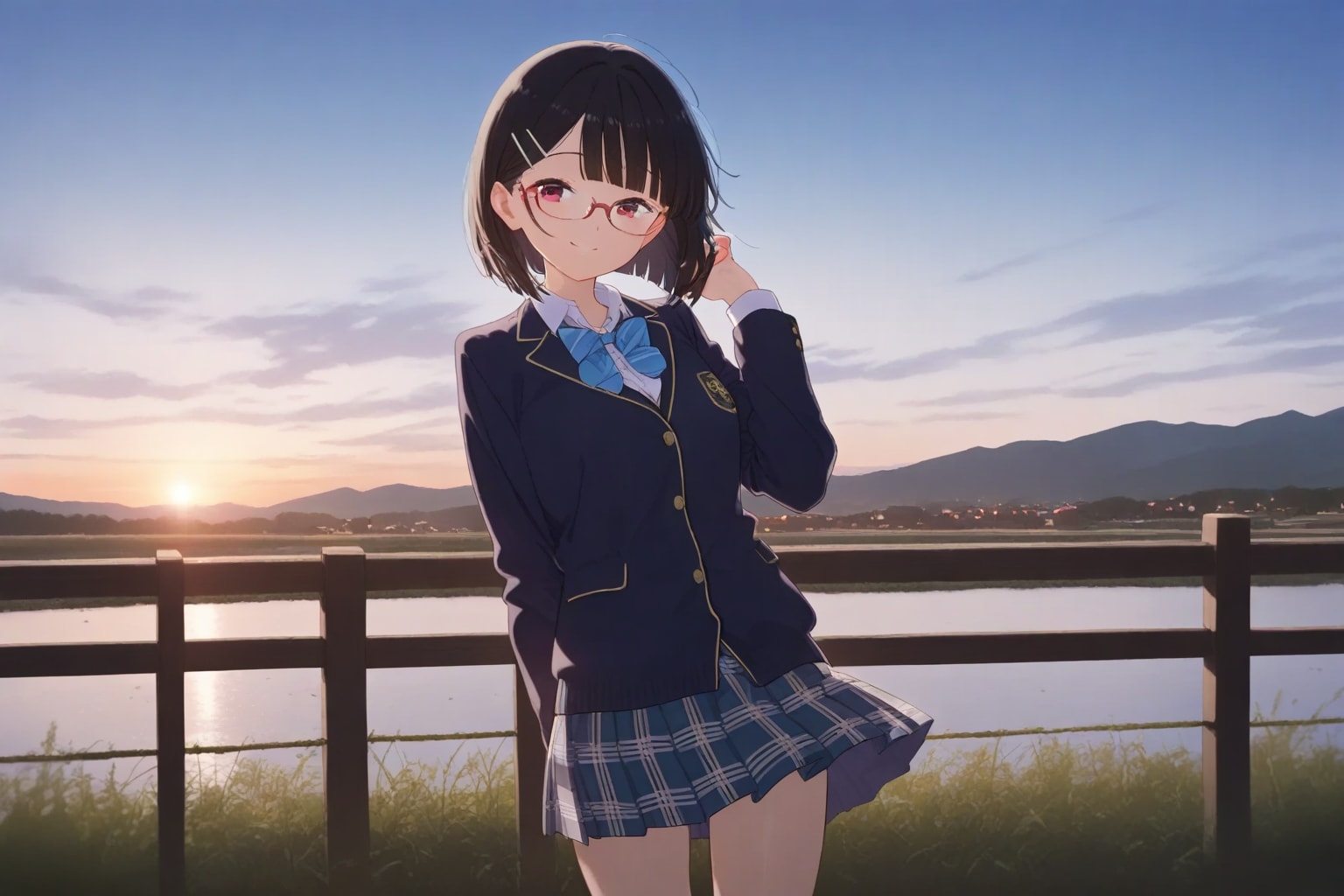 夕暮れのJKメガネちゃん👓✨