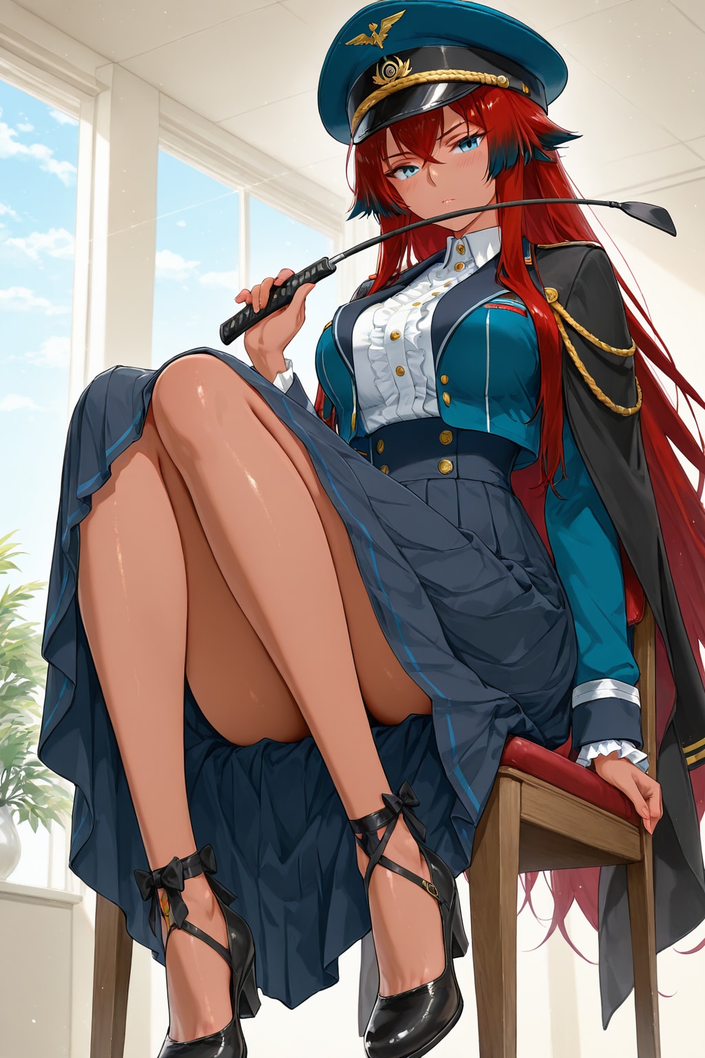 ロングスカート愛好家さんちの黒メッシュさん
