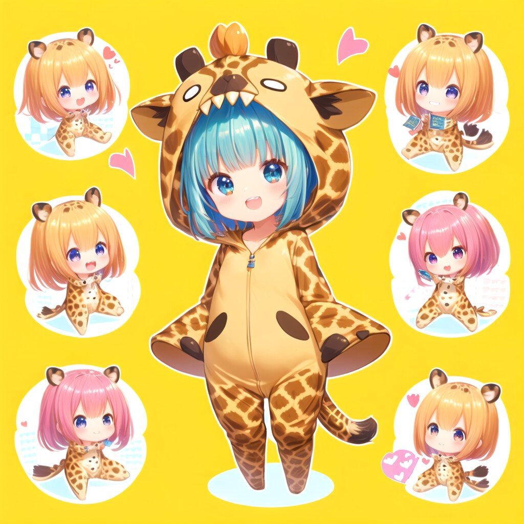 新紙幣発行をお祝いするキリン着ぐるみちび子ちゃん