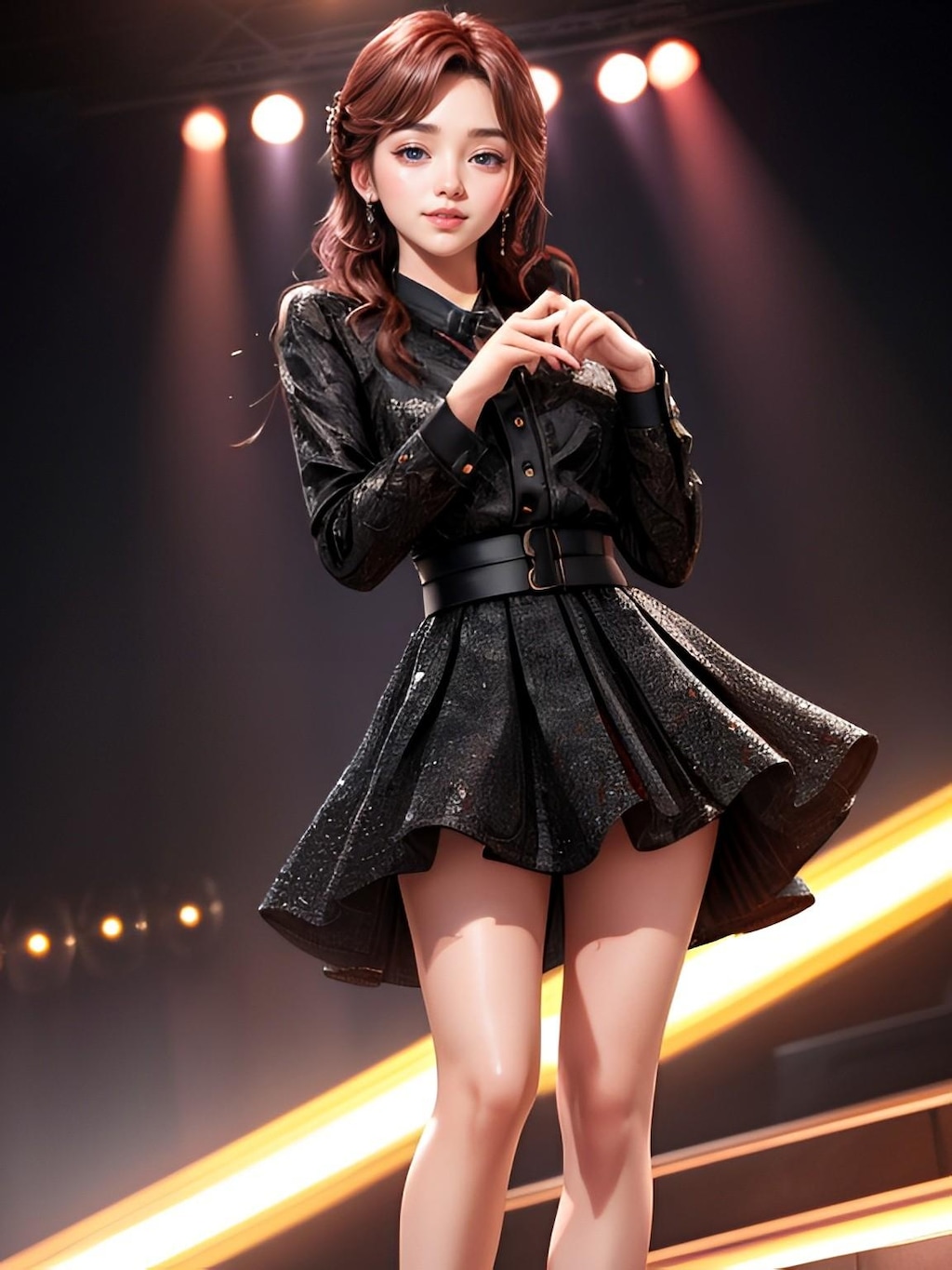 黒のミニスカワンピ