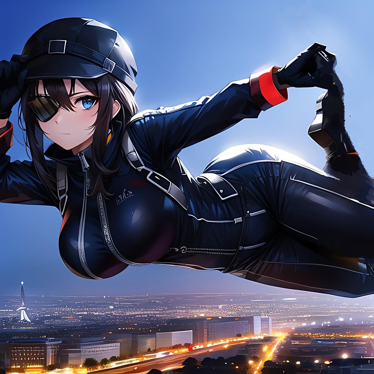 フリーフォール中もスタイル重視！