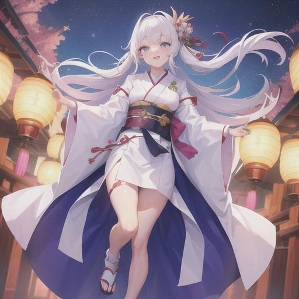 銀髪少女、温泉街をゆく