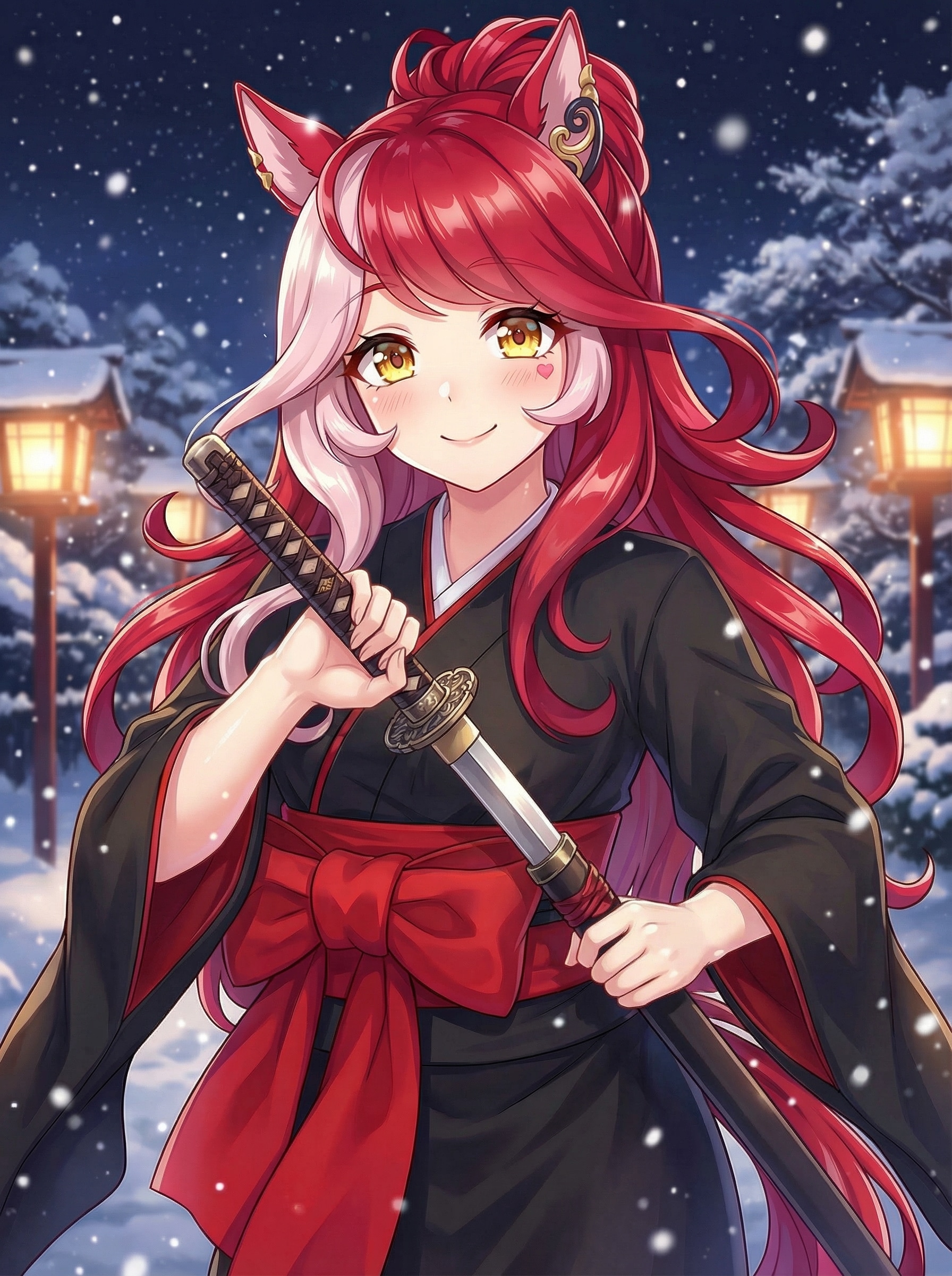 ラヴズオンリーユー(着物＋日本刀) | の人気AIイラスト・グラビア