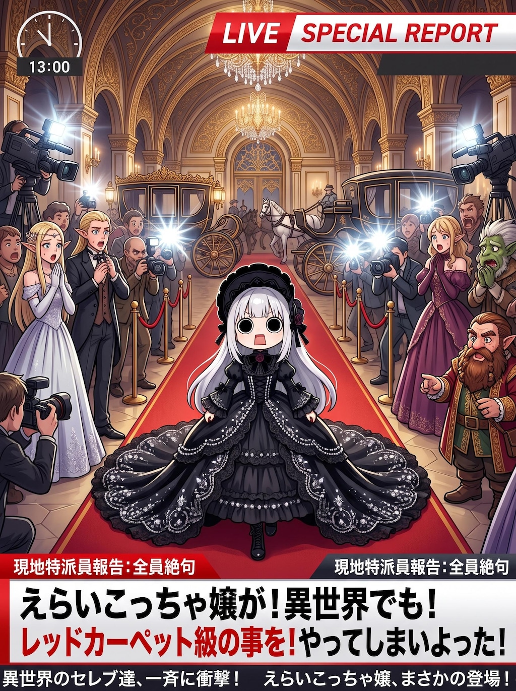 異世界でレッドカーペットを歩いてしまいよったえらいこっちゃ嬢