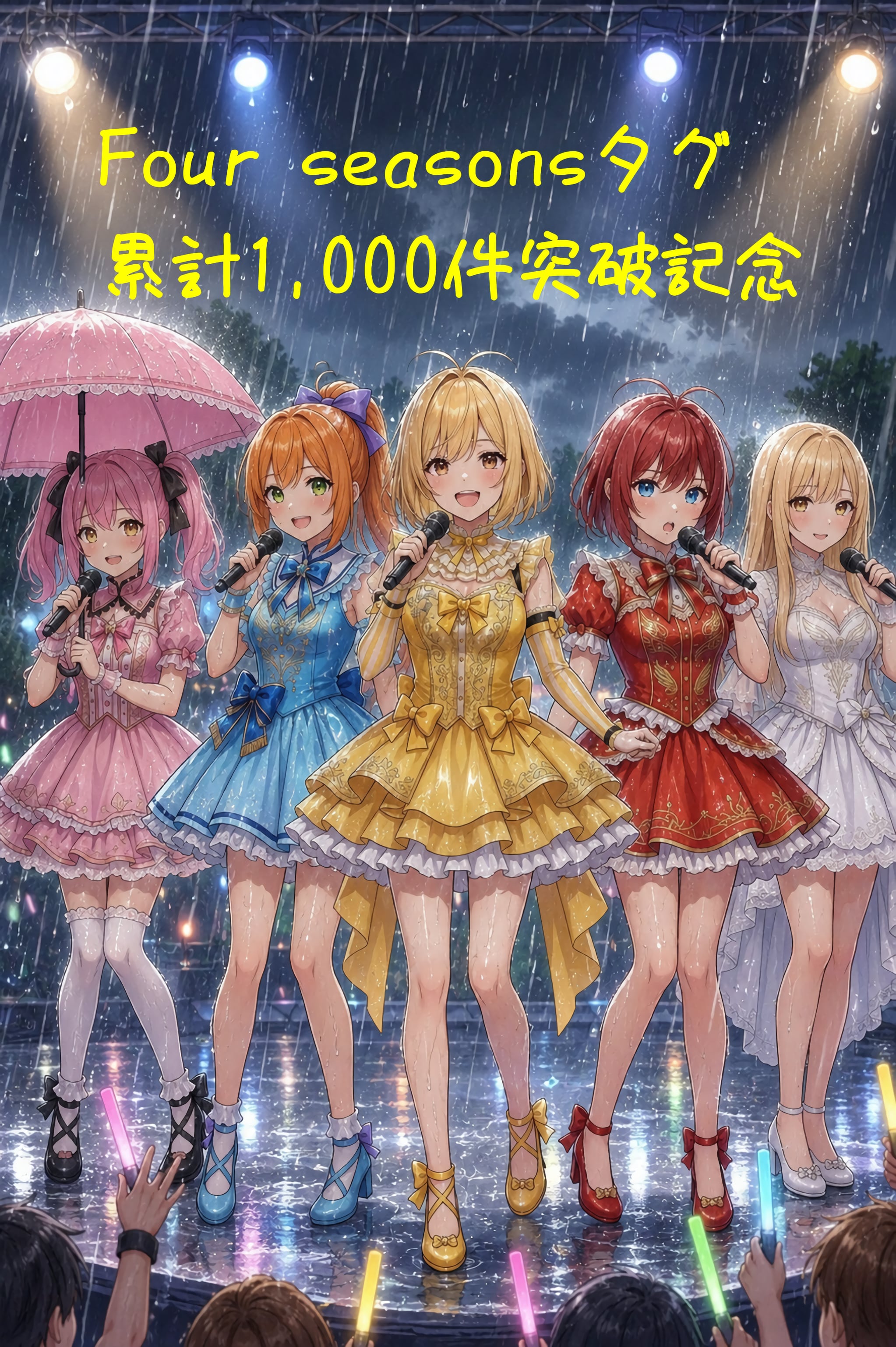 【Four seasonsタグ1000件目記念】野外ライブの雨