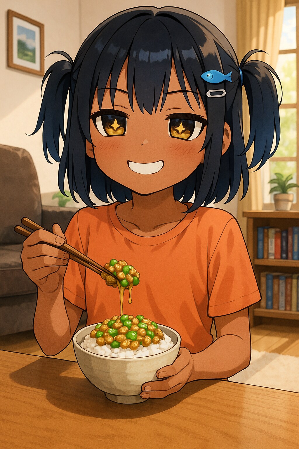 いろんな納豆ごはんを食べるこなつちゃん