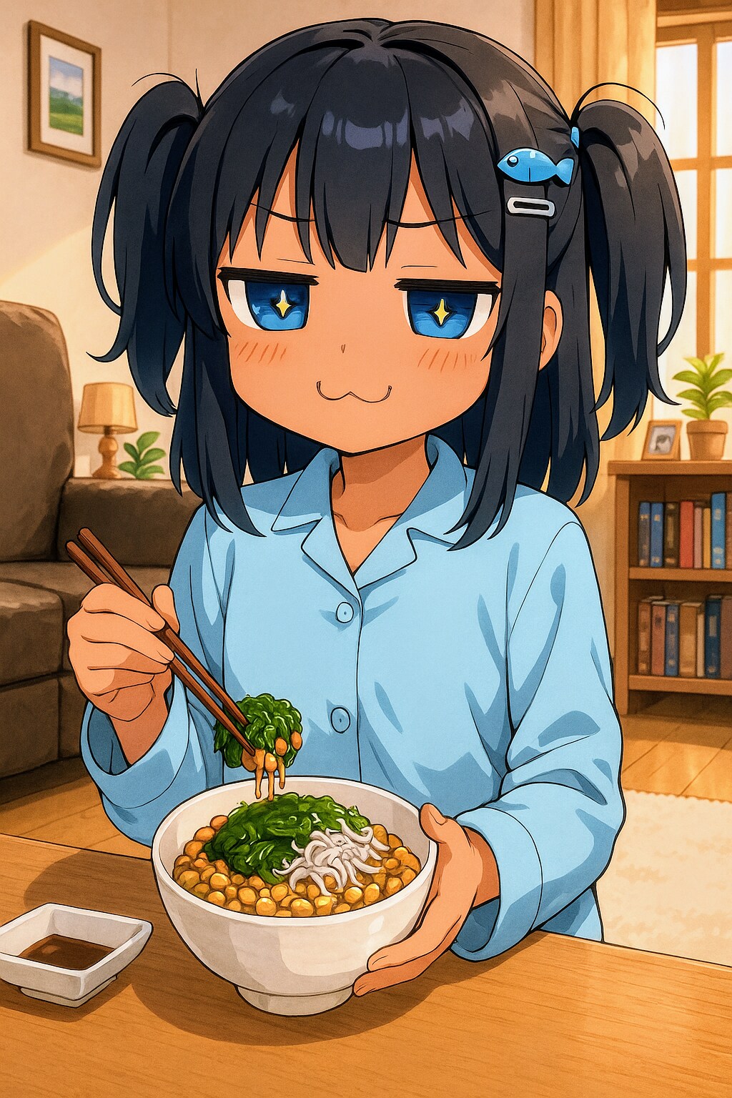 いろんな納豆ごはんを食べるこなつちゃん
