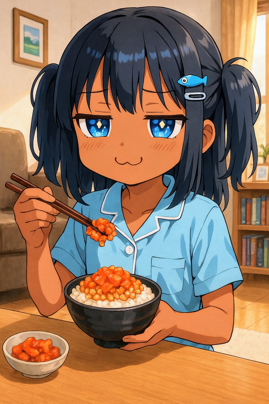 いろんな納豆ごはんを食べるこなつちゃん