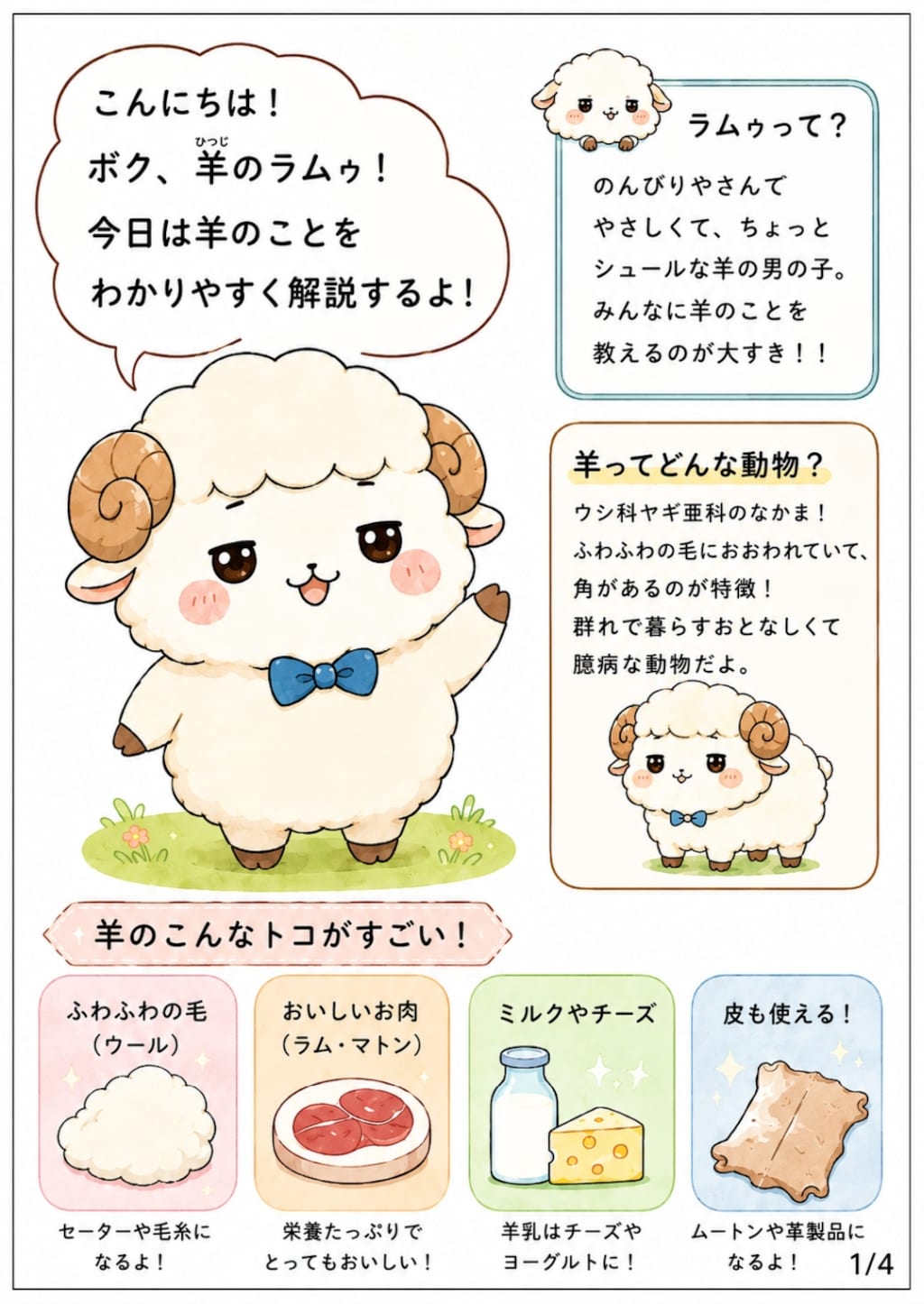 羊を解説する羊の学習漫画