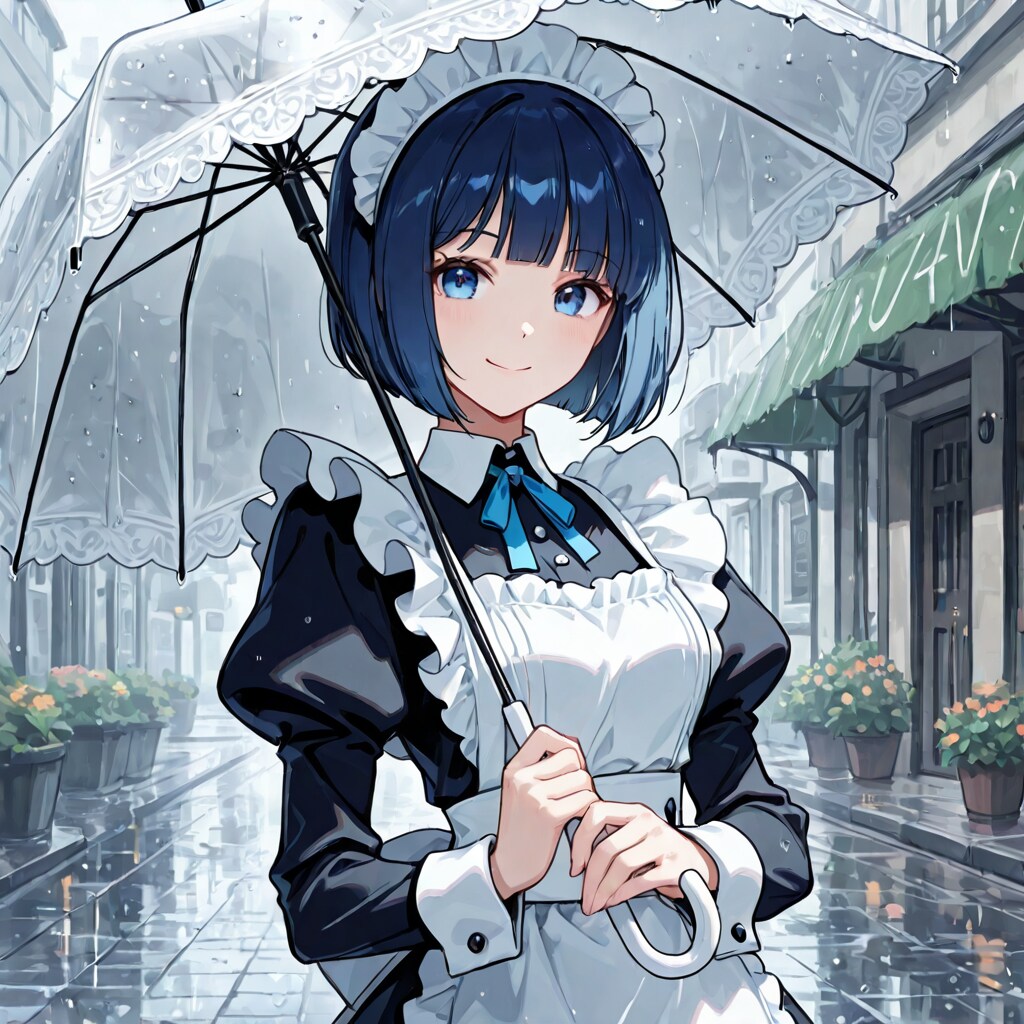雨の日に映える青髪あいちゃんや　弾