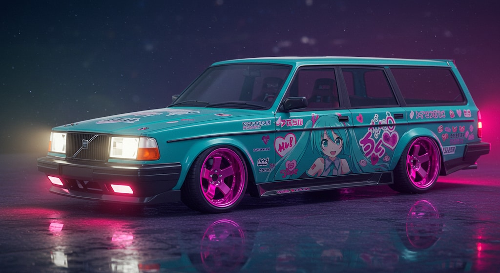 初音ミク痛車Volvoワゴン