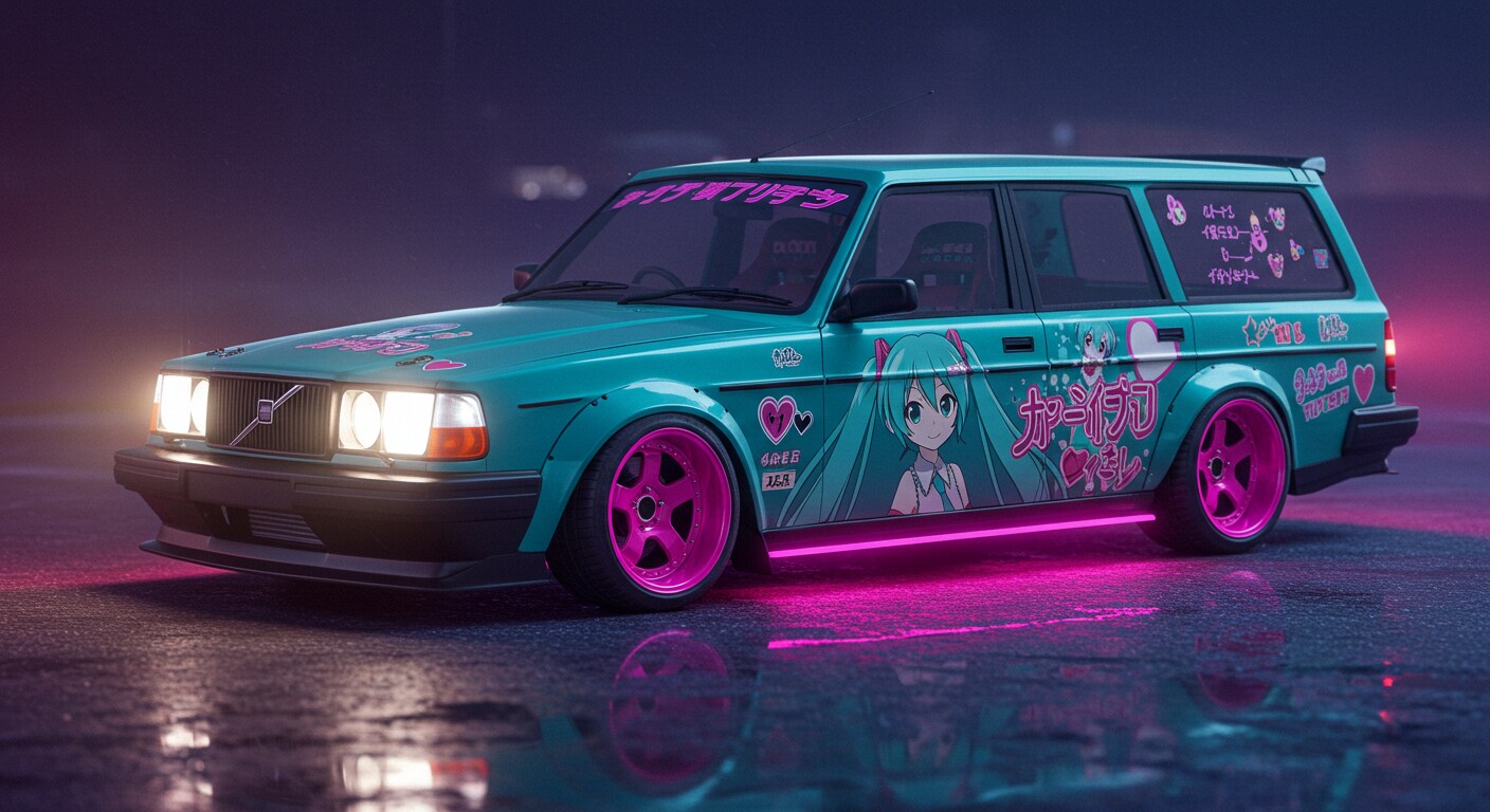 初音ミク痛車Volvoワゴン | の人気AIイラスト・グラビア