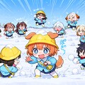 いぬみみようちえんのゆきあそび 10枚目