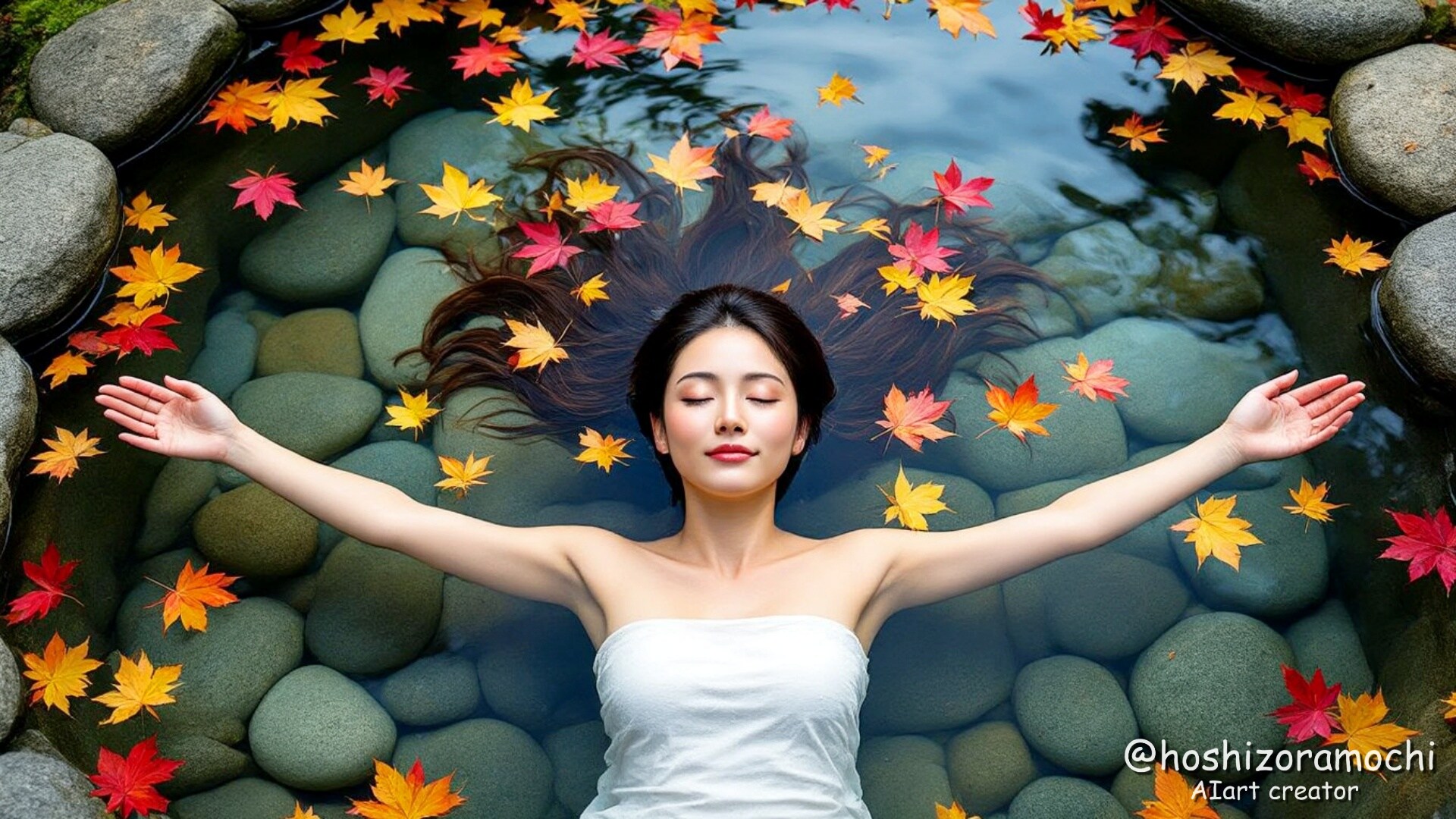 紅葉の絨毯に浮かぶ憂い