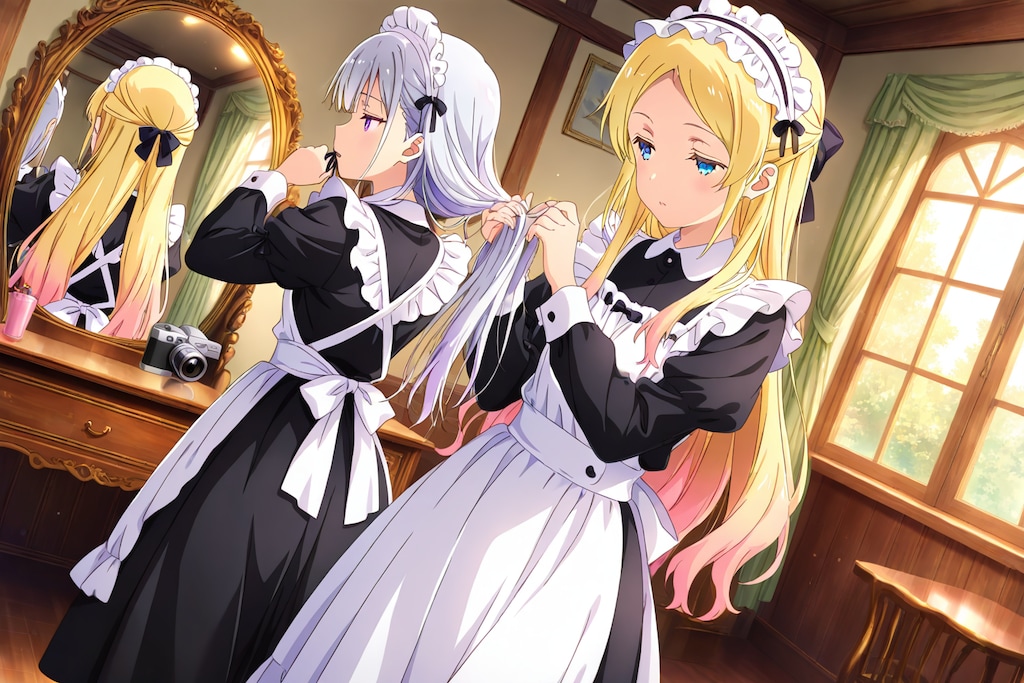 侍女たちの朝支度《ちちぷい生成機能版》