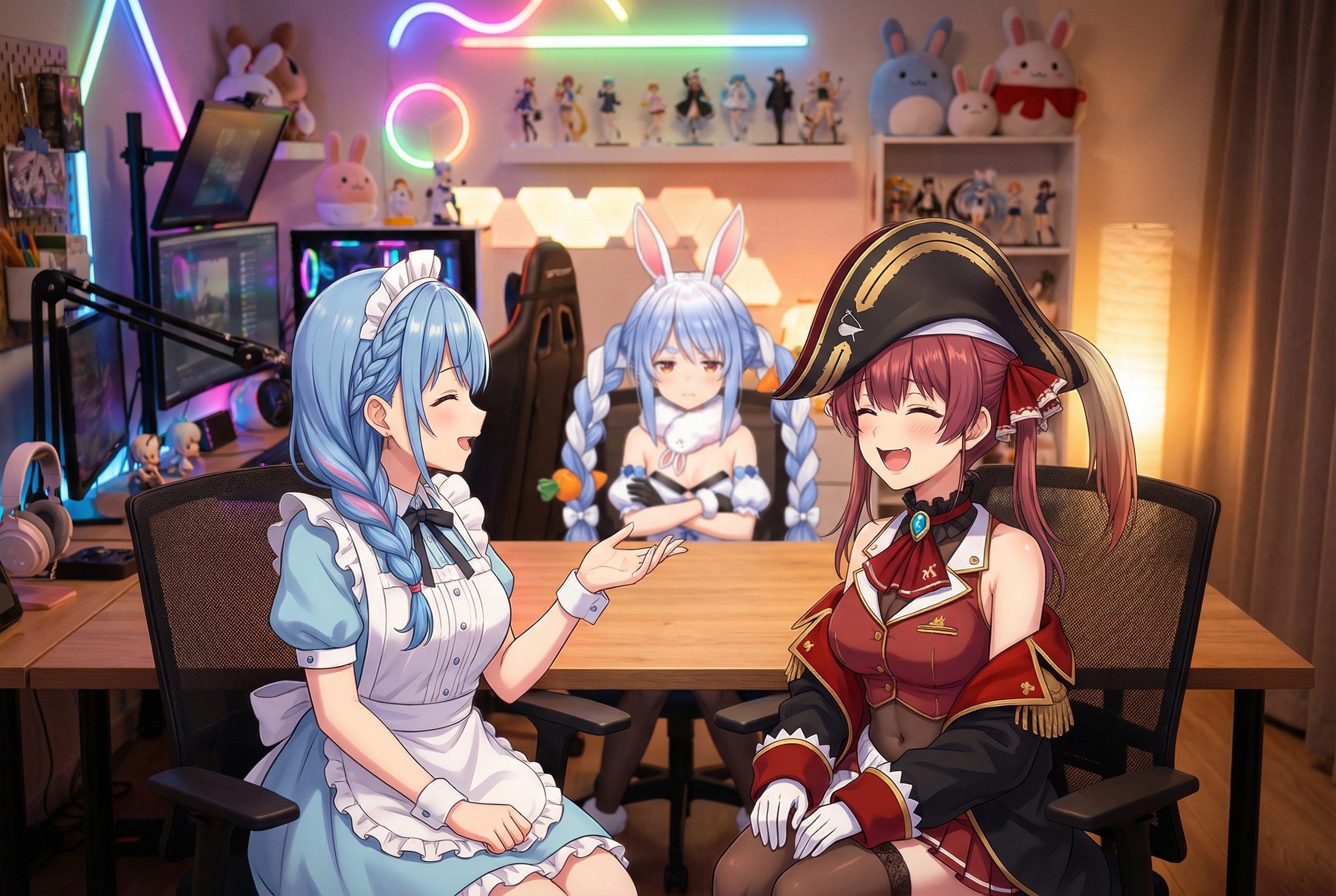 ぺこママとマリン対談 | の人気AIイラスト・グラビア