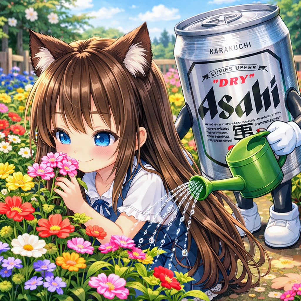 花を楽しむ小さな女の子 | の人気AIイラスト・グラビア