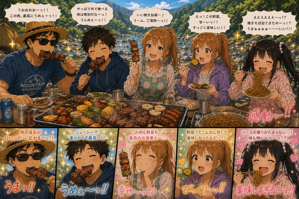 澪（みお）ちゃん家族　みんなで川にキャンプ