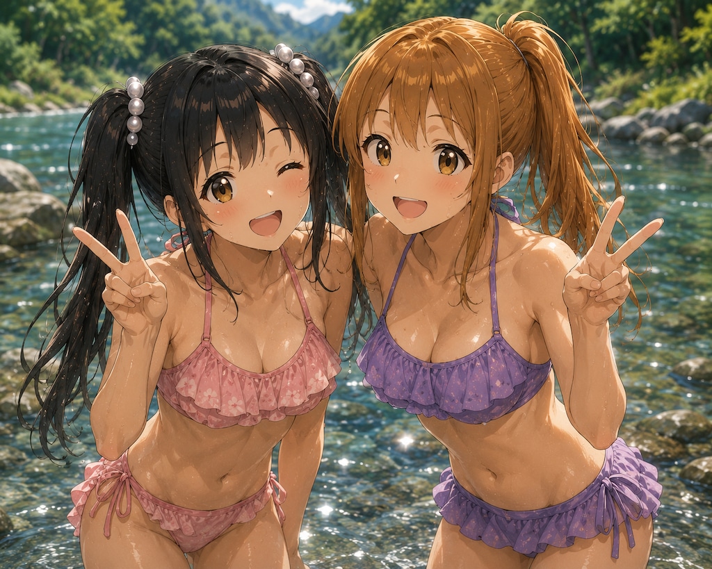 澪（みお）ちゃん家族　みんなで川にキャンプ